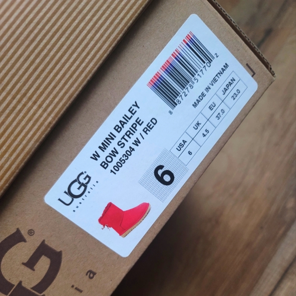 Ugg Mini Bailey Bow Stripe Boots
